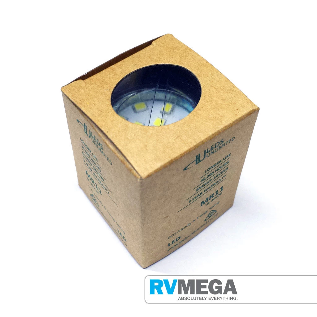 RV MEGA Electrical & Lighting MR11 12 LED Natural White - Glass Covered 3 RV MEGA Electrical & Lighting MR11 12 LED Natural White - Glass Covered