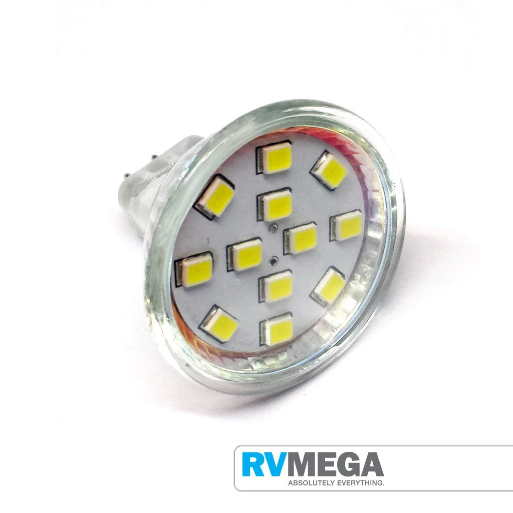 RV MEGA Electrical & Lighting MR11 12 LED Natural White - Glass Covered 4 RV MEGA Electrical & Lighting MR11 12 LED Natural White - Glass Covered