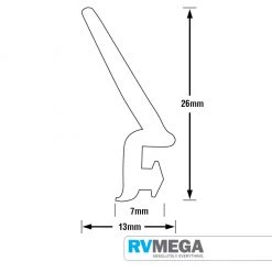 RV MEGA Renovation & New Build Hardware L Rubber - For Caravan Door Seal.