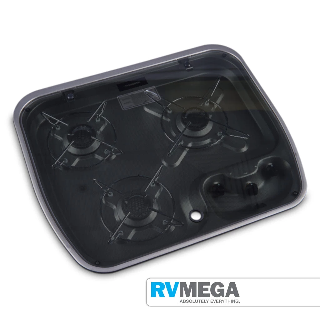 Dometic 3 Burner Hob With Glass Lid & Electronic Ignition Essential Items 4 Dometic 3 Burner Hob With Glass Lid & Electronic Ignition Essential Items