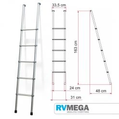 Fiamma Deluxe 5 Step Internal Ladder 1.63 Mtr Renovation & New Build Hardware