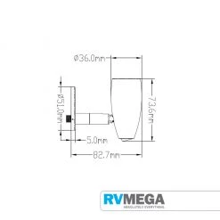 RV MEGA Lunar LED Reading Light - Solid Brass Electrical & Lighting