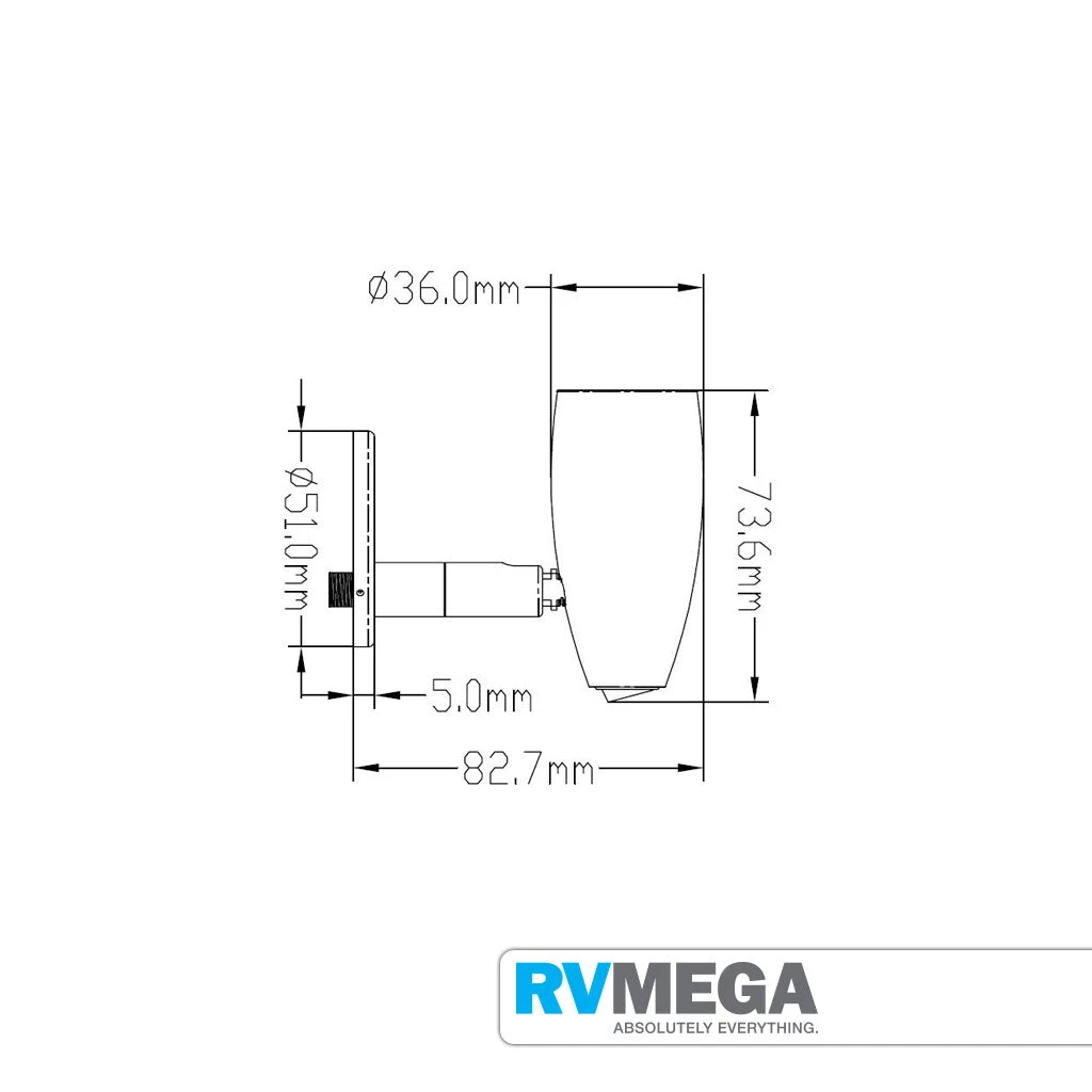RV MEGA Lunar LED Reading Light - Solid Brass Electrical & Lighting 4 RV MEGA Lunar LED Reading Light - Solid Brass Electrical & Lighting