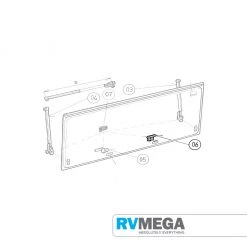 Dometic Left Hand Window Latch Windows, Stays, Blinds & Spare Parts