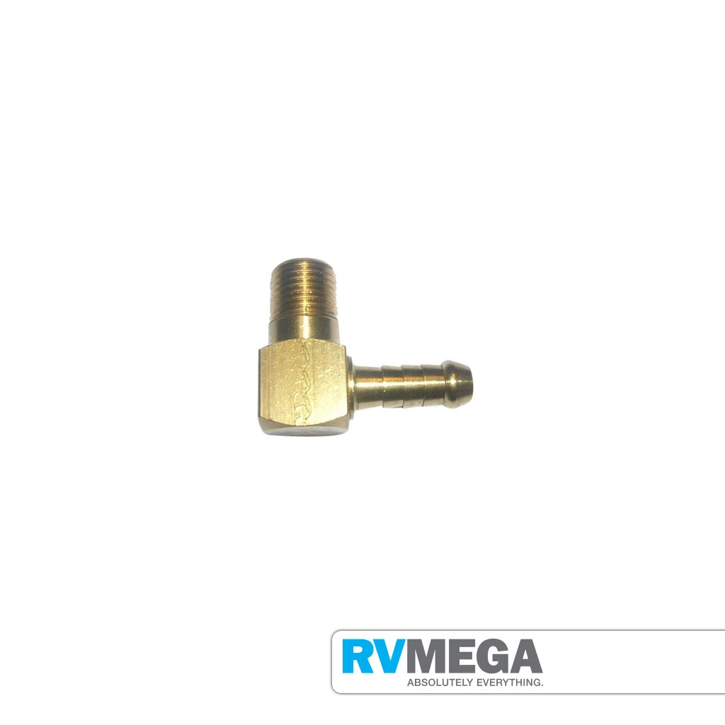 RV MEGA Gas Equipment Brass Male Elbow 3/8"Barb To 1/4" BSPT 3 RV MEGA Gas Equipment Brass Male Elbow 3/8"Barb To 1/4" BSPT