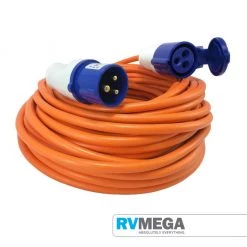 RV MEGA 20 Metre Caravan Or Motorhome Mains Power Lead