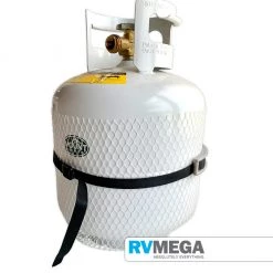 RV MEGA Gas Equipment Gas Bottle Holder C/w 1250mm Strap & Spacer