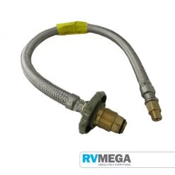 RV MEGA Braided Hose 900mm POL To 1/4 BSP Male