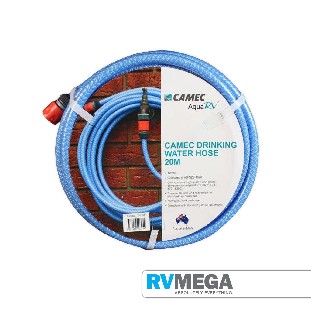 Camec 20 Metre Drinking Water Hose Essential Items 3 Camec 20 Metre Drinking Water Hose Essential Items