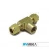 RV MEGA Gas Equipment Brass Union Tee 5/16" Copper Tube