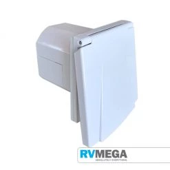 RV MEGA White 240V Flush Fitting Inlet New Flap Electrical & Lighting