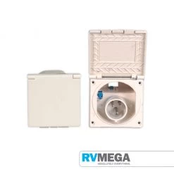 RV MEGA Beige 240V Flush Fitting Inlet Electrical & Lighting