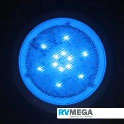 RV MEGA Interior Round Silver Light 84 LED's Warm White + 12 Blue Electrical & Lighting