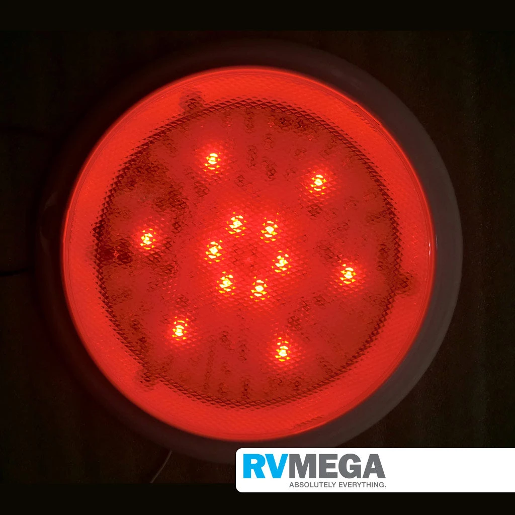 RV MEGA Round White Interior Light 84 LED Cool White +12 Red 4 RV MEGA Round White Interior Light 84 LED Cool White +12 Red