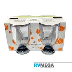 FLAMEFIELD Juice Glasses 4pk - Smoked Grey Cooking & Dining