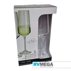 SAVOY Cooking & Dining Champagne Flutes, 10oz 2 Pack