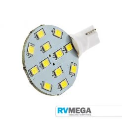 RV MEGA Electrical & Lighting T10 Wedge 12 LED Cool White Side Pin