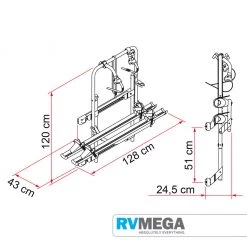 Bike Racks, E-Bikes And Accessories Fiamma Carry Bike 200DJ For Ducato After June 2006