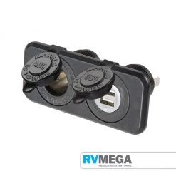 NARVA Heavy-Duty Twin 12v Accessory/Dual USB Sockets Electrical & Lighting
