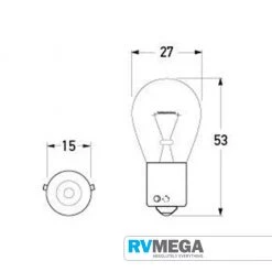 HELLA Amber Bulb B15s 12V, 21W Each Electrical & Lighting 7 HELLA Amber Bulb B15s 12V, 21W Each Electrical & Lighting