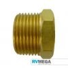 RV MEGA Gas Equipment Brass Plug 1/4 Inch BSP