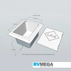 RV MEGA LPG Bottle Locker 3kg Fibreglass