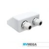 RV MEGA Solar Panels & Accessories ABS Solar Entry Plate With 2 Glands