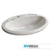 RV MEGA Oval Vanity Sink Bowl White Plumbing & Water