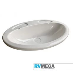 RV MEGA Oval Vanity Sink Bowl White Plumbing & Water