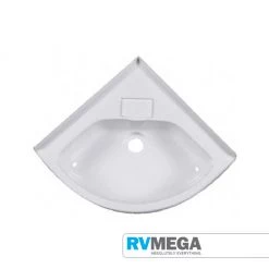 RV MEGA Corner Basin 14 X 14 Inch White
