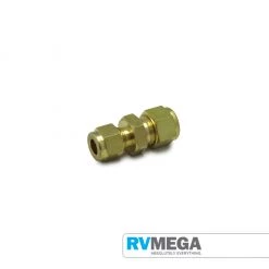 RV MEGA Brass Compression Reducing Union 3/8" X 5/16"