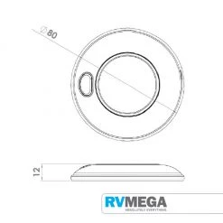 RV MEGA Electrical & Lighting Interior Silver Light 12 LED Warm White With Switch