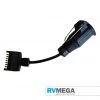 RV MEGA Towing, Moving, Security & Safety 13pin Euro Socket Trailer Adaptor To 7 Pin Flat Plug