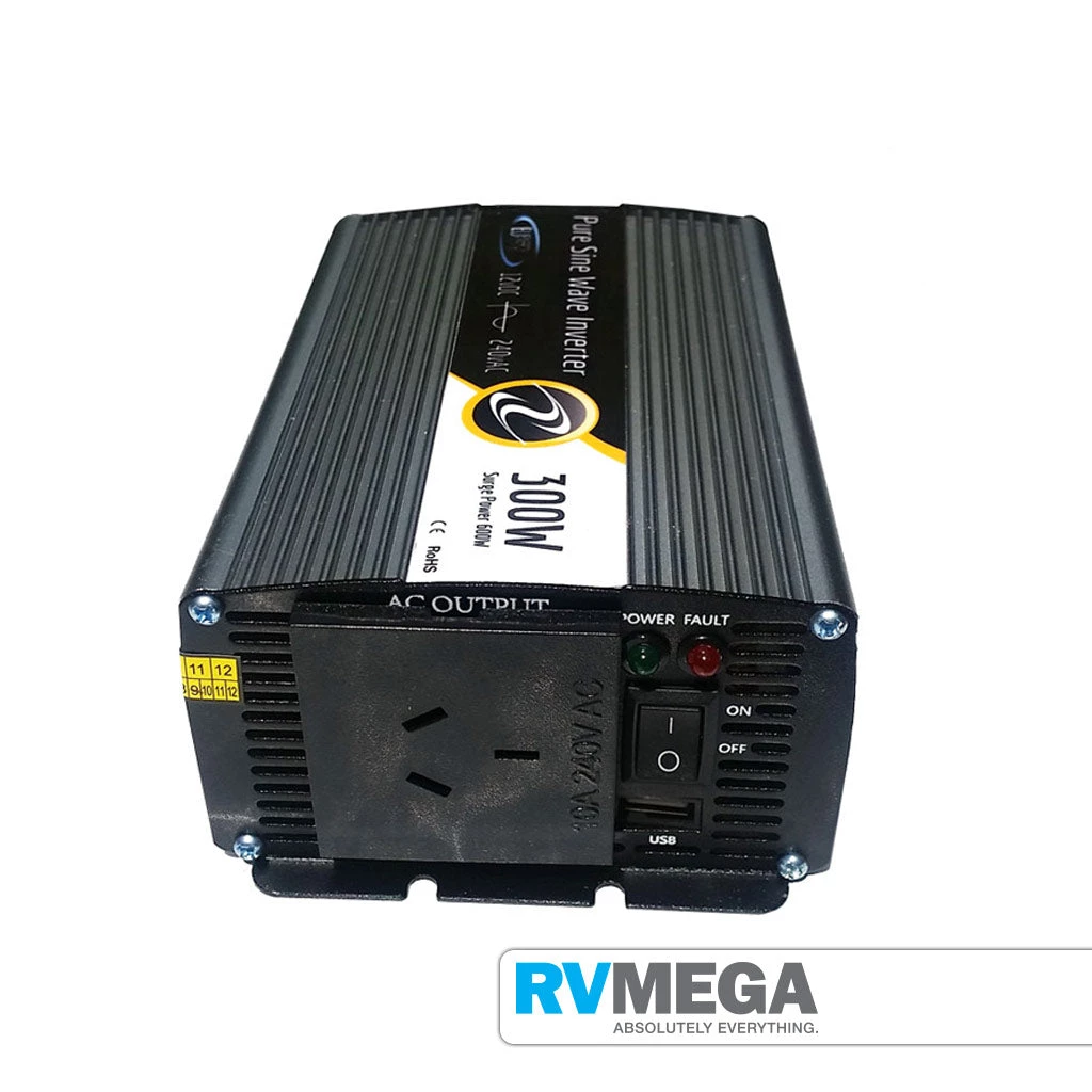RV MEGA Electrical & Lighting Pure Sinewave 300 Watt Inverter 12V 4 RV MEGA Electrical & Lighting Pure Sinewave 300 Watt Inverter 12V