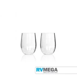 RV MEGA Tritan Wine Glass Stemless 2 Pack