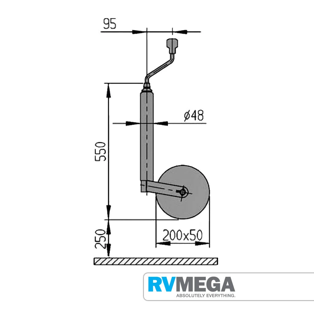 Movers & Jockey Wheels AL-KO Plus UK Jockey Wheel - 300kg / Solid Rubber Tyre 4 Movers & Jockey Wheels AL-KO Plus UK Jockey Wheel - 300kg / Solid Rubber Tyre