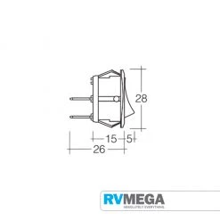 Narva Off/On Rocker Switch (25A At 12V) Electrical & Lighting