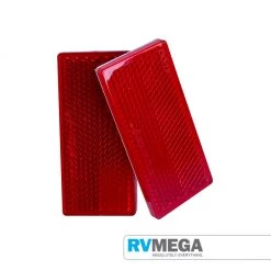 RV MEGA Red Adhesive Reflector 2pc Electrical & Lighting