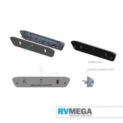 RV MEGA Exterior Waterproof LED Awning / Door Light Silver Finish10-30V Electrical & Lighting