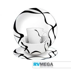 RV MEGA 'Interlock' Melamine 16 Piece Dinner Set