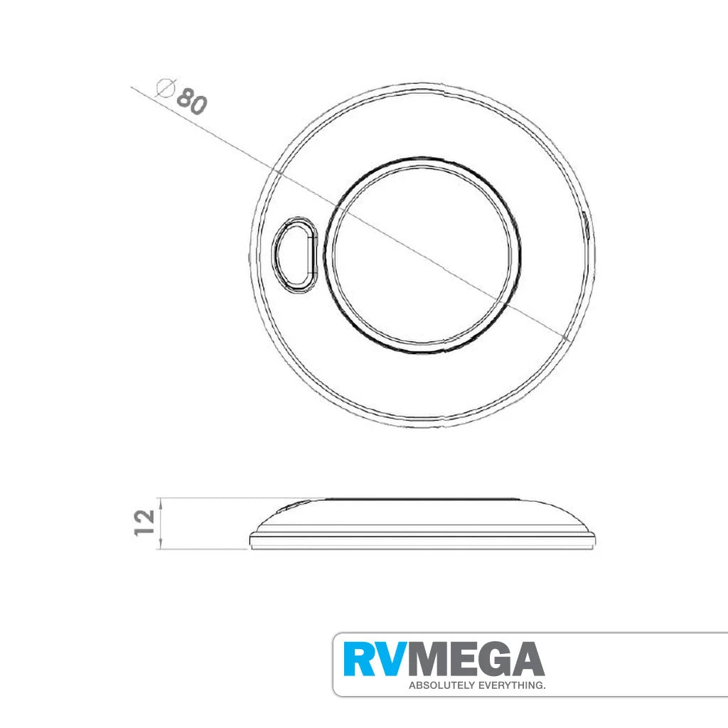 RV MEGA Electrical & Lighting Interior Chrome Light 12 LEDs Warm White With Switch 4 RV MEGA Electrical & Lighting Interior Chrome Light 12 LEDs Warm White With Switch