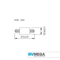 RV MEGA Festoon 6 LED 37mm Warm White Electrical & Lighting