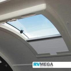 RV MEGA Skyview Curved Roof Vent, Inc Blind & Flyscreen - 760 X 706 Mm