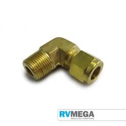 RV MEGA Brass Male Elbow 5/16 Copper Tube To 1/4 BSP. Gas Equipment