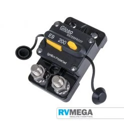 RV MEGA Circuit Breaker Manual Reset 200 Amp Electrical & Lighting