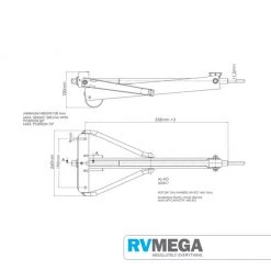 ALKO Caravan Corner Steady Euro - 605mm 800KG 205817 Towing, Moving, Security & Safety