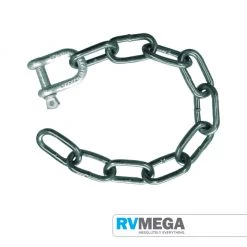 RV MEGA 8mm TRAILER SAFETY CHAIN & SHACKLE