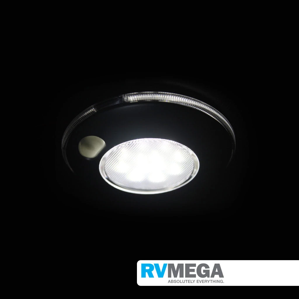 RV MEGA Round Interior Light With Switch Cool White Matte Black 4 RV MEGA Round Interior Light With Switch Cool White Matte Black