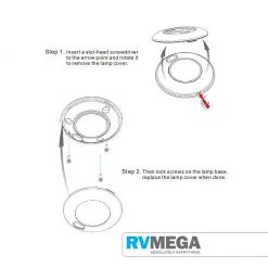 RV MEGA Round Interior Light With Switch Cool White Matte Black 7 RV MEGA Round Interior Light With Switch Cool White Matte Black