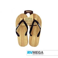 Giftware & Apparel Moana Road Wood Look Jandals - Black - 41